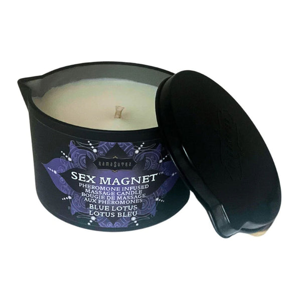 Sex Magnet Blue Lotus Pheromone Massage Candle 6oz KS-12071