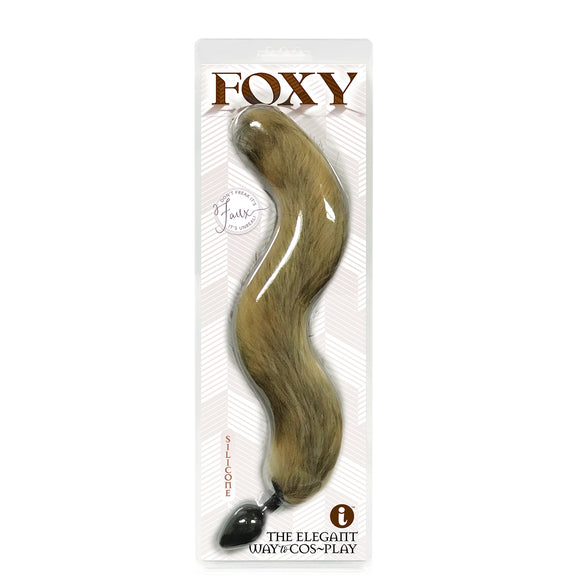 Foxy Fox Tail Silicone Butt Plug - Gold IC1403