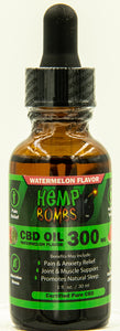 Hemp Bombs Oil 300mg Watermelon Kush 1 Fl. Oz. HB-OILWATERM300E