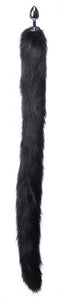 Extra Long Midnight Mink Tail Metal Anal Plug TZ-AF424