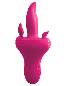 Threesome Holey Trinity Triple Tongue Vibrator - Pink PD4959-12