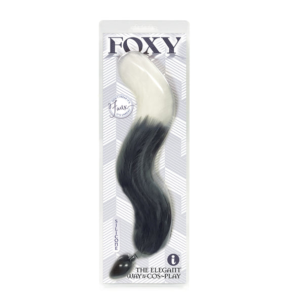 Foxy Fox Tail Silicone Butt Plug - Grey IC1404