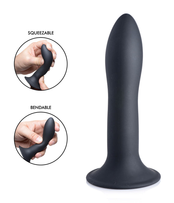 Squeezable Slender Dildo - Black SQ-AG474-BLK